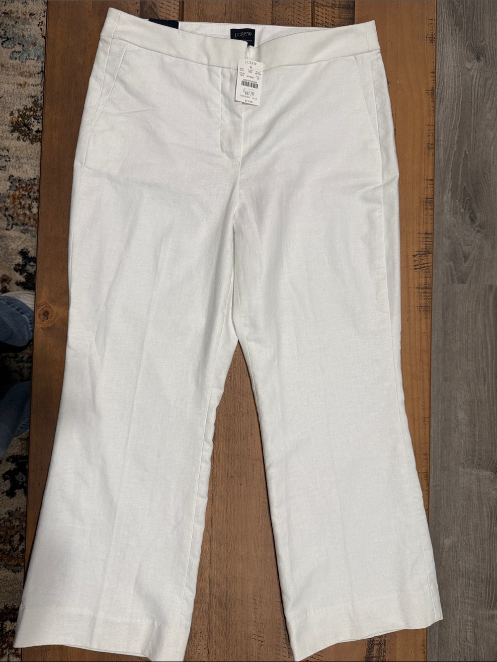 J. Crew Kelsey Pant - Linen-Blend - White